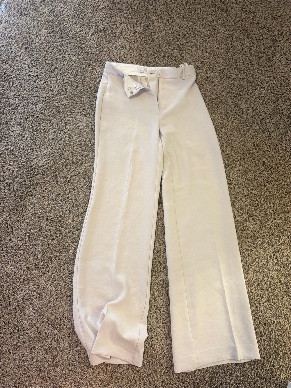 Aritzia Wilfred Women's Wide-Leg Cream Pants